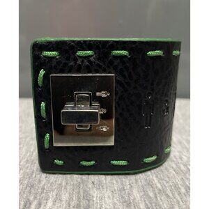 Matt & Nat Vintage Y2K Vegan Faux Leather Brown Thick Wide Cuff Bracelet w/Box